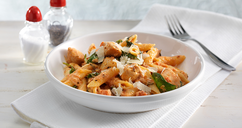 Chicken and Penne in Creamy Vodka Rose Sauce