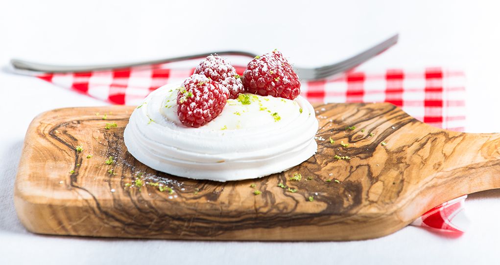 Lime Raspberry Pavlovas