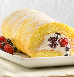 Fruit Salad Roll Cake