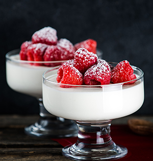 Mousse somptueuse au yogourt et à la vanille