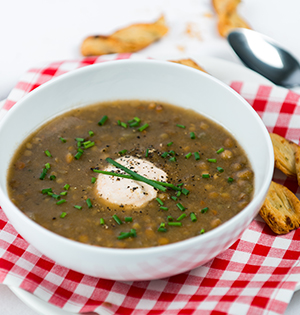 Lentil Soup with Chipotle Sauce