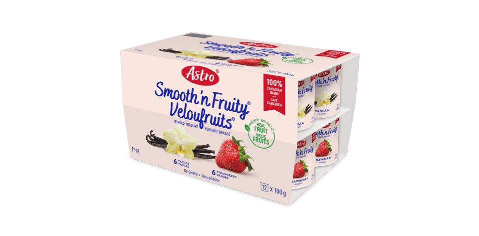 Astro® VelouFruits® Vanille / Fraises 12 x 100 g